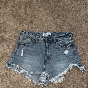 Distressed Denim Shorts